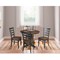 International Concepts 36 in. Solid Wood Round Extension Dining Table with 4 Dining Chairs in Hickory/Washed Coal K45-36RXT-23B-C617-4 - alternate 3